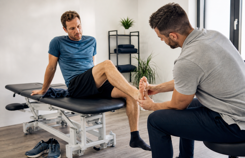 Tratamiento de fascitis plantar en consulta de fisioterapia